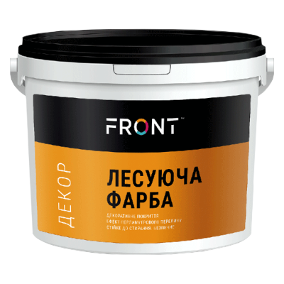 Фарба ЛЕСУЮЧА, FRONT, прозорий із перламутром, 1кг.